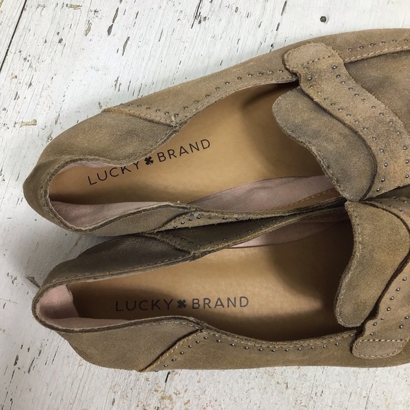 Lucky Brand Crestan Leather Studded Loafers Flats Size 8​​ - Picture 3 of 7